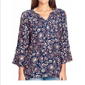 Gloria Vanderbilt Nova Flutter Sleeve Blouse